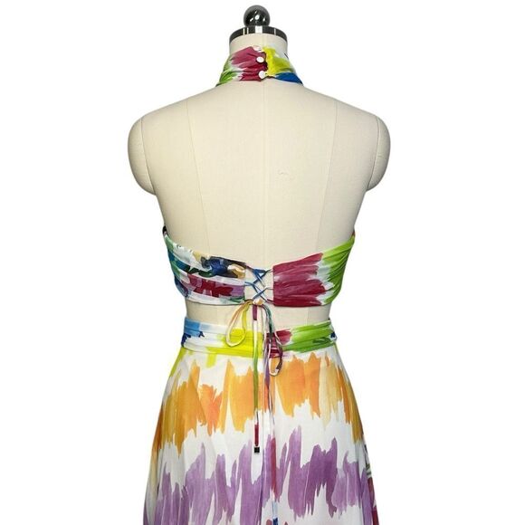 PatBo Bloom FLoral Cut Out Floral Midi Ruffle Dress | 4 - Picture 8 of 12